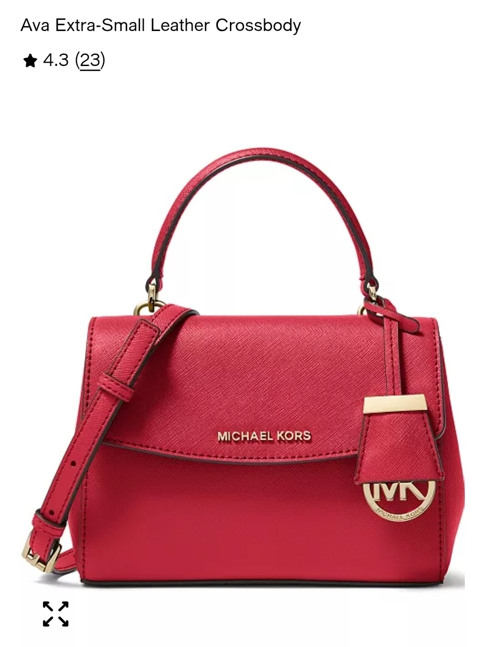 **SOLD**Michael Kors Red Saffiano Leather Top-Handle Satchel